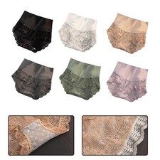 Comfortable High Waisted Lace Triangle Underwear Pants Lightweight Women