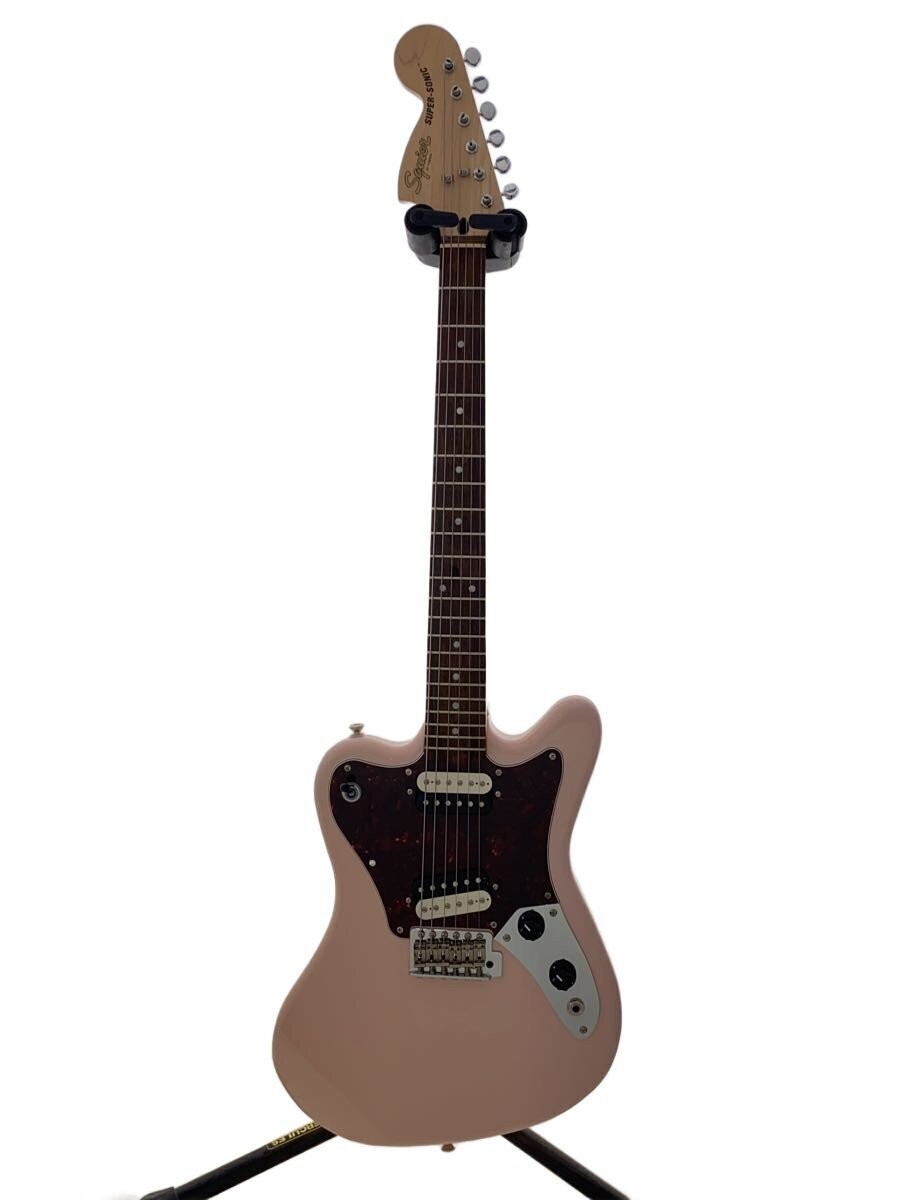 Squier Paranormal Super-Sonic Electric Guitar Pink 23.9in Scale