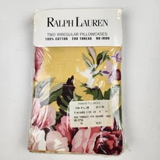 Vintage Ralph Lauren Home 2 Sophie Brooke Print Standard Pillowcases Irregular 