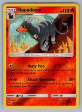 Houndoom 46/214 Rare Lost Thunder Pokemon Reverse Holo Near Mint
