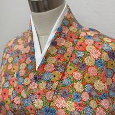 Kimono Polyester Small Pattern 160cm Length Used Japan