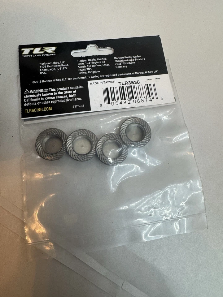 Team Losi Racing Covered 17mm Wheel Nuts Alum 8B/8T 2.0 TLR3538 Gas Car/Truck - Image 2 of 2