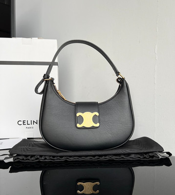 Celine Ava Triomphe Shoulder Bag Leather New w / box