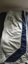 Nike Vintage Silver w/ Blue trim Athletic Basketball Shorts Size XXL Drawstring