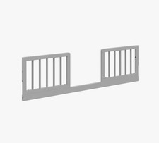 Stork Craft USA Universal Wood Toddler Safety Guardrail Kit in Pebble Gray