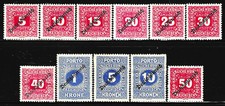 Austria 1919 Sct J64-j74 Complete Postage Due Overprint Set Mintlh Fog Gem