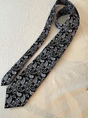Lino Perros MARCOPOLO Black Vintage Men s Silk Necktie