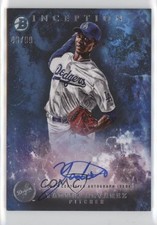 2016 Bowman Inception Prospect Blue /99 Yadier Alvarez #PA-YA Auto 2f9