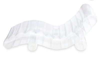 Member's Mark Chaise Lounger Float Inflatable Pool Lounge, Clear 68x34x30