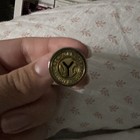 New York City Transit Authority Token/Coin Button Pin Round Metal NY Logo — photo 1