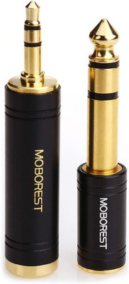 3.5Mm M to 6.35Mm F Stereo Pure Copper Adapter, 1/8 Inch Plug Male to 1/4 Inch J