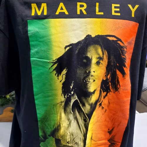 Bob Marley T-Shirt Black Short Sleeve Size XXL Mens - Picture 2 of 8