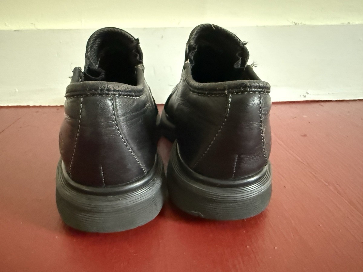 Vintage DR. MARTENS 9296 Black Leather Slip On Shoes Loafers  display picture 2