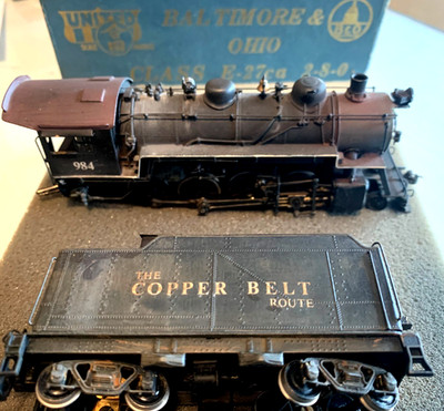 OO/HO MESSING UNITED SCALE MODELS BALTIMORE & OHIO CLASS E-27CA 2-8-0 GELAUFEN 984