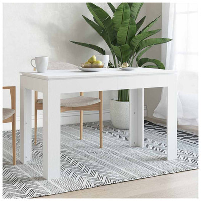 Esstisch 120x60x76cm weiß Technisches Holz minimalistischer Küchentisch kompakt