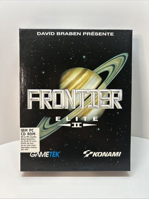 FRONTIER ELITE II BIG BOX 3.5'' IBM PC CD-ROM GAME 1993 KONAMI - French  