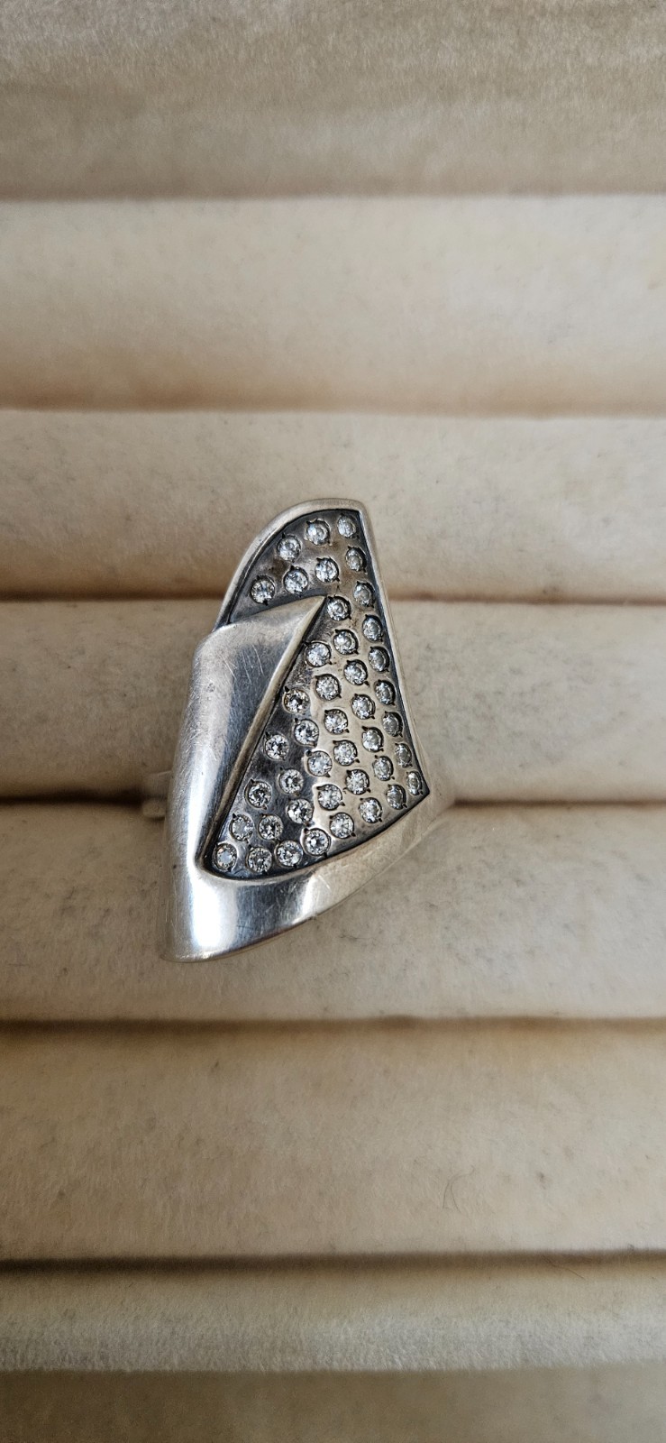 Massive sterling silver (925) statement vintage r… - image 8