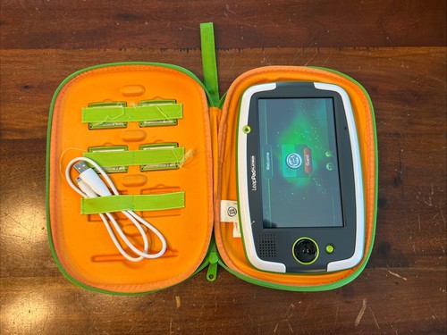 LeapFrog LeapPad Platinum Kinder Lerntablet & Hülle mit wenigen Spielen FUNKTIONIERT grün