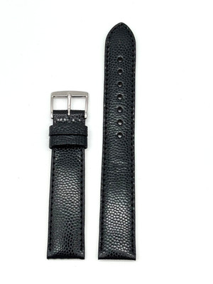 NOS Chronoswiss Black Lizard Watch Strap 18mm Stainless Steel Buckle
