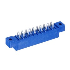 Card Edge Connector Blue Socket 20 Pin Solder Eyelet 3.96mm Pitch