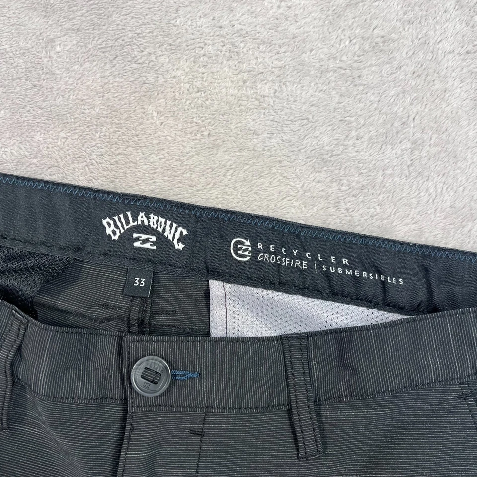 Pantalones Cortos Híbridos Billabong Para Hombre Cintura 33 Negros Crossfire Sumergibles Secado Rápido Foto 3 de 4