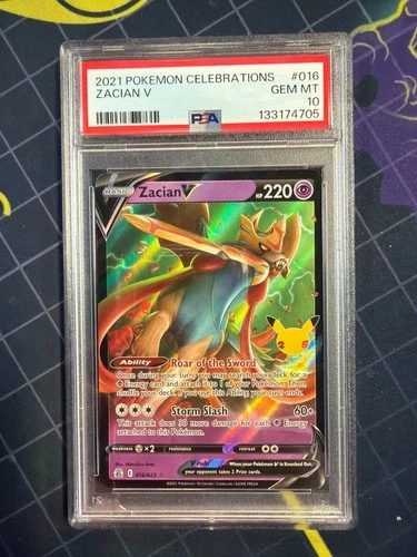 PSA 10 Zacian V 016/025 Celebrations