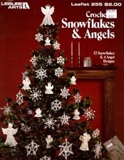 OOP LEISURE ARTS CROCHET SNOWFLAKES ANGELS