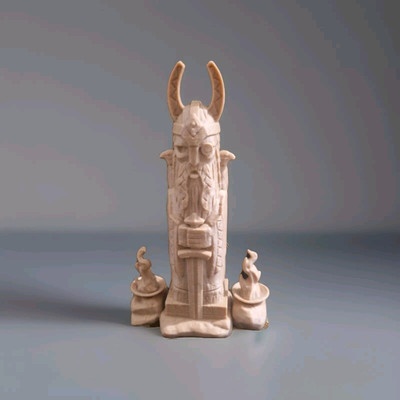 Wikinger Gott Statue - Nordische Mythologie Kunst Deko - Mittelalter Unikat Historisch Geschenk