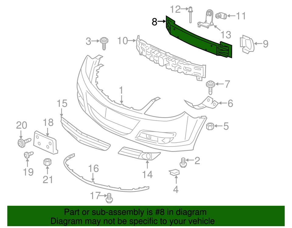 Barra de impacto de parachoques delantero original GM 25916005 Foto 4 de 4