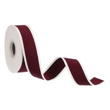 9.8 Yards x 1" Christmas Striped Ribbon, Candy Ribbon Roll Fabric, Red