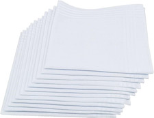 Women'S White Handkerchiefs,100 Soft Cotton Pocket Handkerchiefs for Lady Cotto