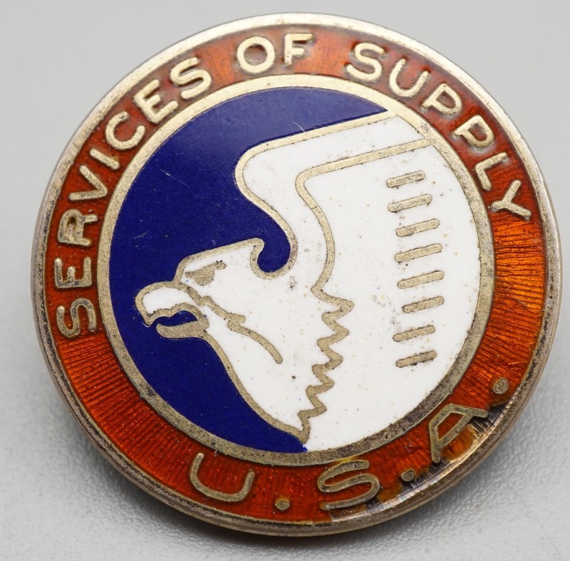 Pre-WWII Sterling ATC Army Transport Corps Services Of Supply DI Pin VERY NICE