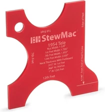 StewMac Neck Shaping Templates for Electric Guitar, for 1954 Tele Neck Profile