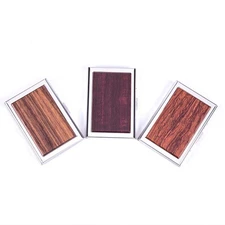 Sleek Wood-Grain Elegant Minimalist Durable Card Holder Suitable for Daily Use