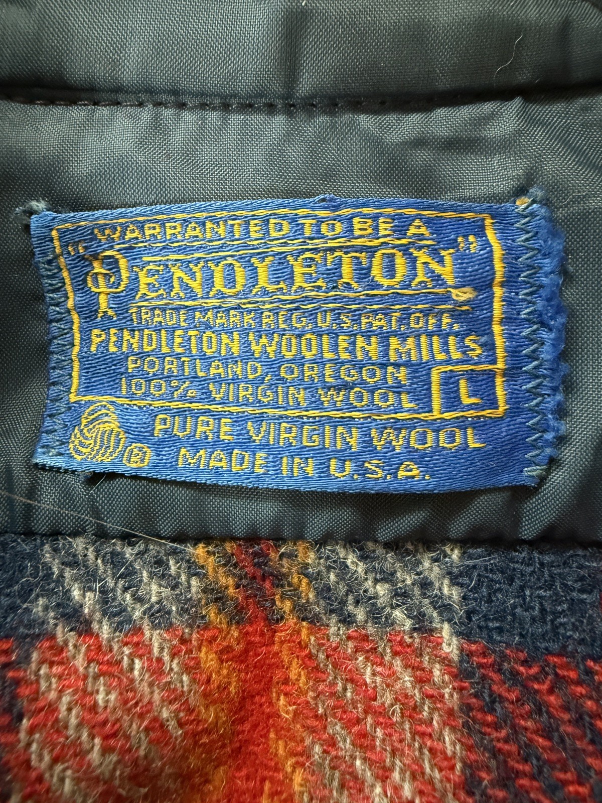 VTG 60S Plaid Pendleton Wool Jacket Mackinaw Work… - image 7