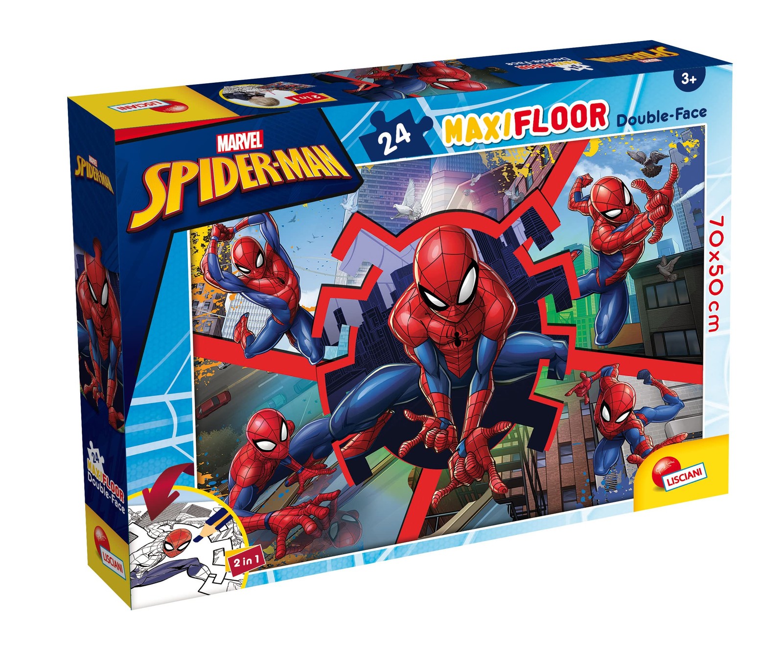 Liscianigiochi - Marvel Puzzle DF 99740 - Doppelseitiges MAXIFLOOR 24 2590₽