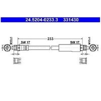 2X Bremsschlauch Hinten FüR Skoda Octavia 1Z 1.8 1.9 2.0 04 Bis 09 ATE Cbzb Clcb