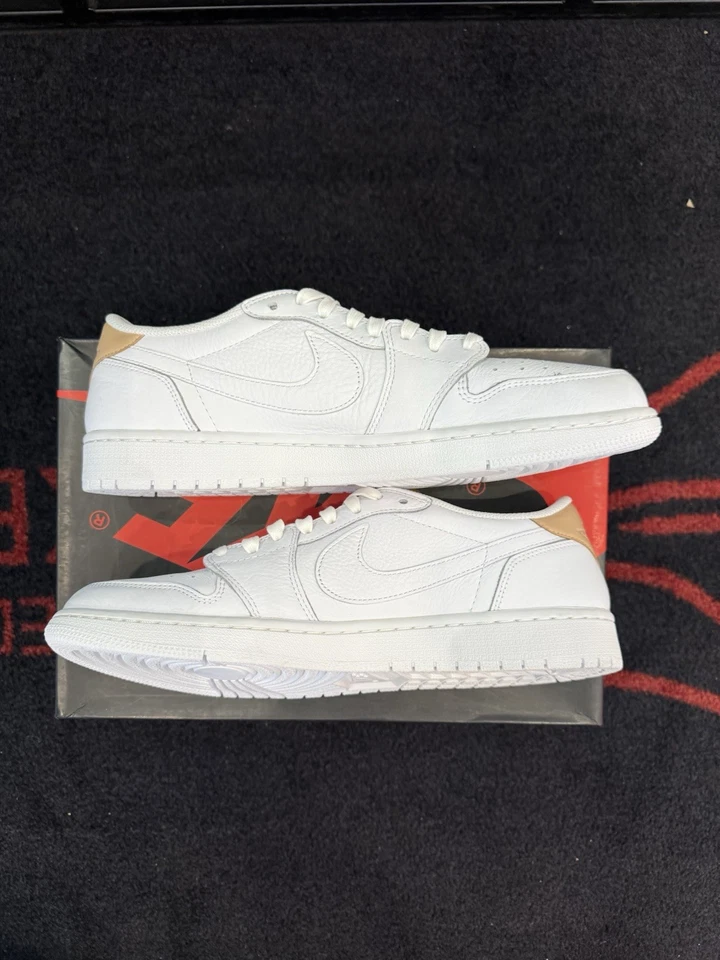 Talla 12 - Air Jordan 1 Retro OG Premium Bajo Blanco Tostado Foto 3 de 4