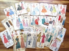 Lot 28 Vintage 1940s Sewing Patterns Vogue McCalls 1950s Dress Blouse Skirts