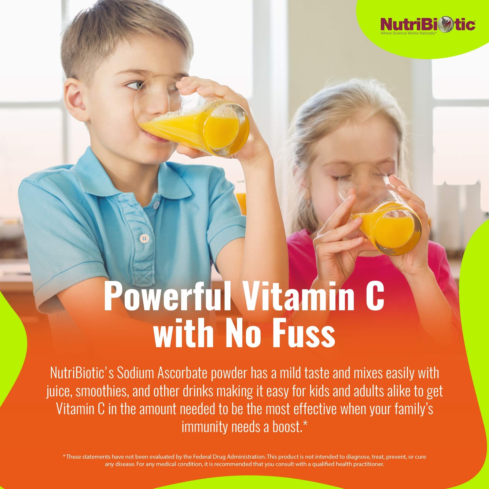 NutriBiotic - Sodium Ascorbate Buffered Vitamin C Powder, 16 Oz | Vegan, Non-...