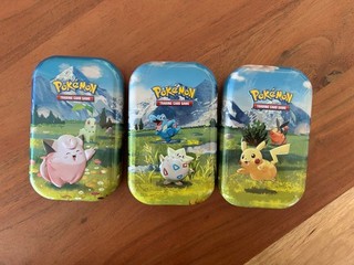 Pokémon TCG Erhabene Helden Mini Tins ohne Boosterpacks mit Sticker
