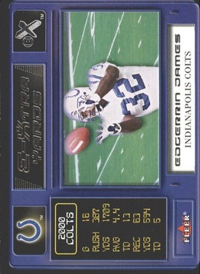 2001 E-X E-Xtra Yards #10 Edgerrin James Colts