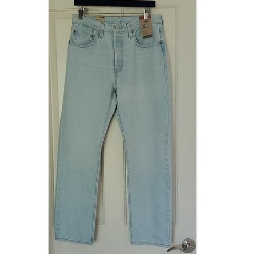 Jean Designer Who Decides War - Coupe Straight-fit, Grille Bleue, Taille 34 - Neuf Avec étiquette