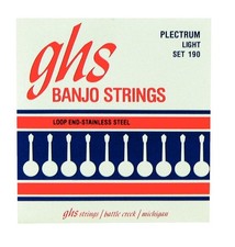 GHS Strings - 4-String Banjo Strings - Plectrum Banjo - Stainless Steel - Lig...