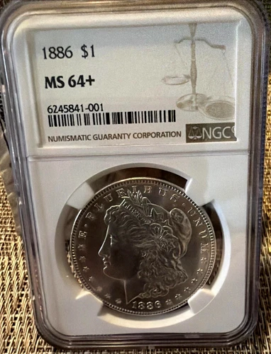 1886 P Morgan Silver Dollar NGC MS64+ Plus Clean Pristine Must see