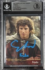 Elijah Wood Frodo Signed 2002 Topps Lord of the Rings #1 BAS Autograph Grade 10