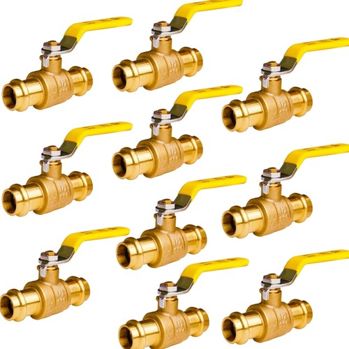 10 Pack 1/2" Pro press Ball Valve Press Ball Valve Fittings to Press into 1/2...
