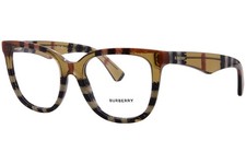 Burberry BE2415 4146 Eyeglasses Women's Check Sand Full Rim Square Shape 53mm
