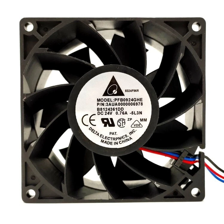 1pcs Ventilatore DELTA PFB0924GHE DC 24V 0.76A 92*92*38mm 3 pin inverter ventola di raffreddamento - Immagine 3 di 3