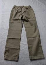 Lands' End Girls' Solid Elastic Waist Pull-On Chino Pants WR4 Khaki Size 7